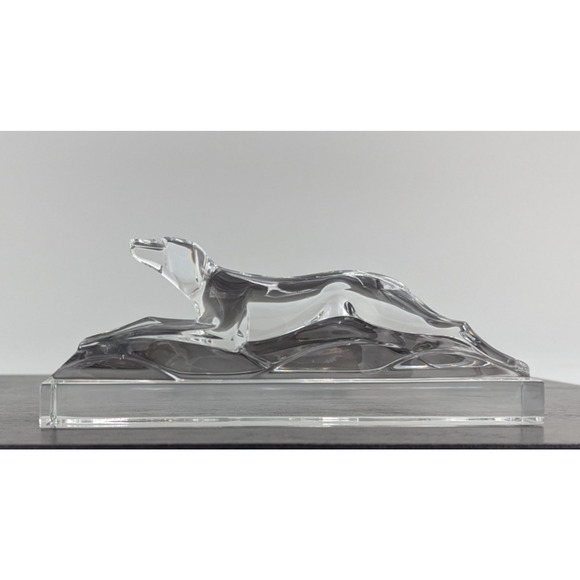 Baccarat Crystal Greyhound Dog Figurine Paperweight France 7-1/4" - Picture 5 of 11